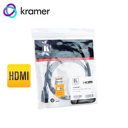 CABLE HDMI KRAMER C-HM/HM-3 DE ALTA VELOCIDAD (MALE-MALE) 3FT - 0.9M (97-0101003)